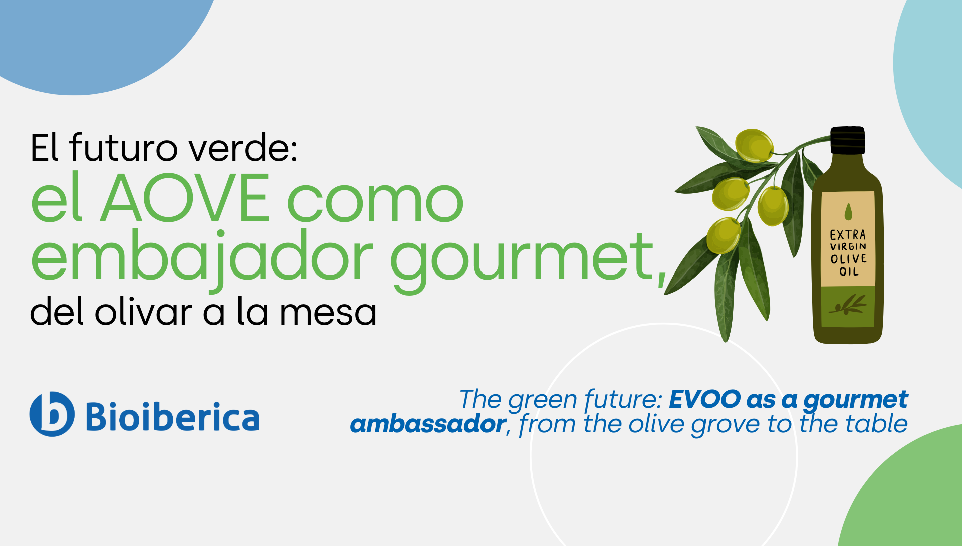 The green future: EVOO as a gourmet ambassador, from the olive grove to the table