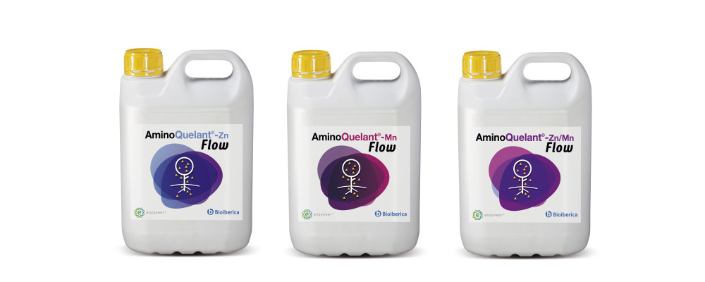 Bioibérica lanza la nueva gama AminoQuelant® Flow. en forma de suspensión concentrada con L-α-aminoácidos, para el estrés carencial de los cultivos